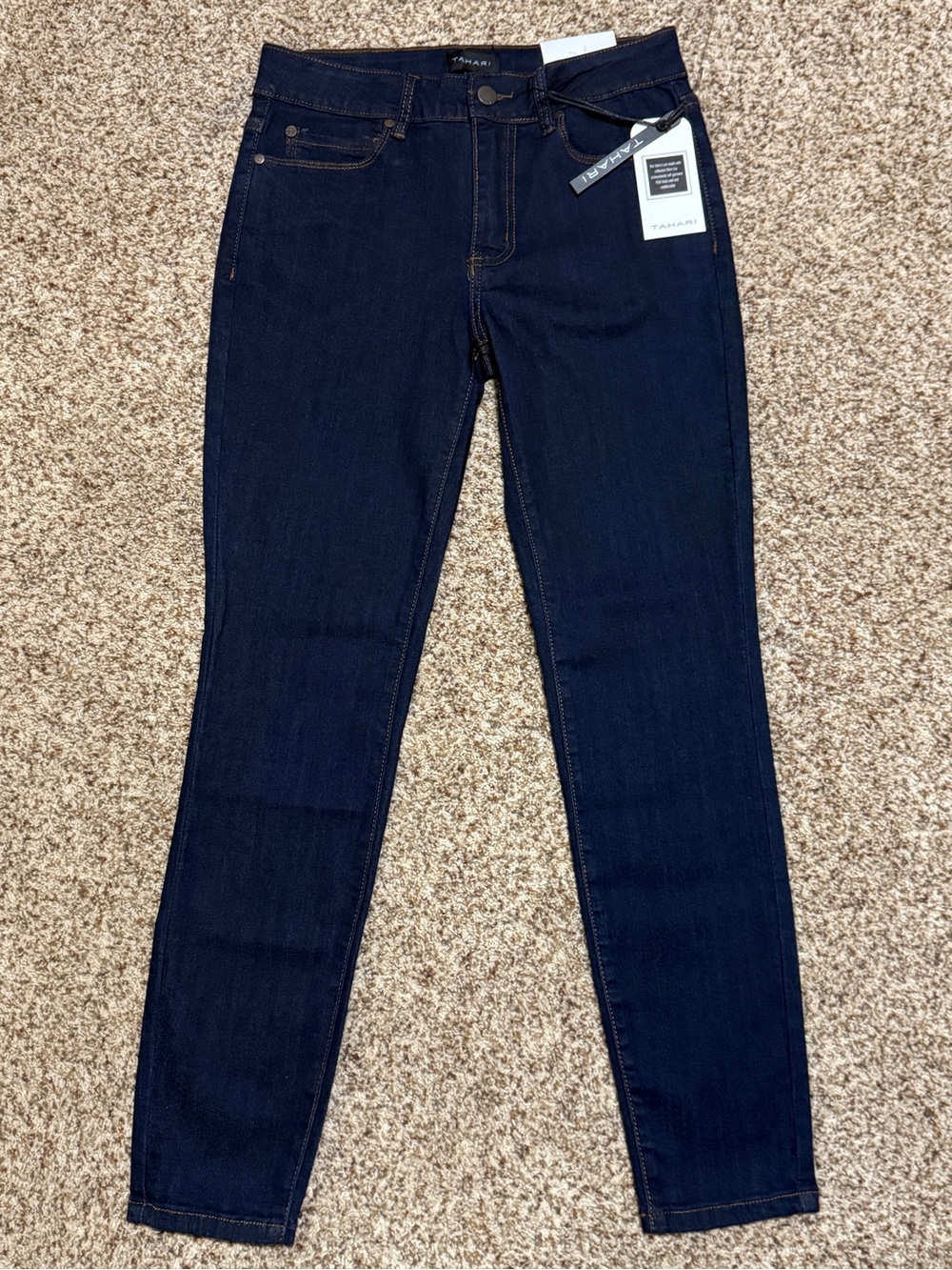 Tahari Classic Mid Rise Rayon Denim Skinny Jeans Womens 4 NWT